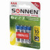 Батарейки алкалиновые Sonnen Super Alkaline LR03 (AAA) 4 шт 451096 (12)