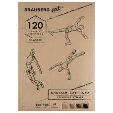 Скетчбук А3 Brauberg Art Classic 120 листов 100 г/м2 слоновая кость 128959 (1)