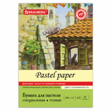 Папка для пастели А3 Brauberg 20 листов 200 г/м2 Холст слоновая кость 126305 (2)