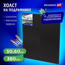 Холст на подрамн черный BRAUBERG ART CLASSIC 50х60см 380 г/м хлопок 191652 (1)