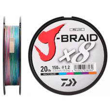 Леска плетеная Daiwa J-Braid X8 300м 0,51мм (56кг) мультиколор