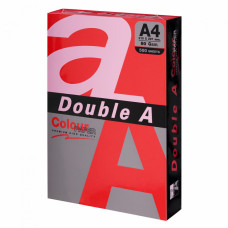 Бумага цветная DOUBLE A А4 80 г/м2 500 л интенсив красная 115124 (1)