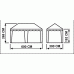 Шатер Митек Беседка 3х6 м без стенок (2 места) (Красный)