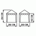 Шатер Митек Беседка 2.5х2.5 м без стенок (2 места) (белый)